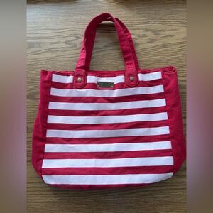 Billabong Red and White Striped Tote Bag